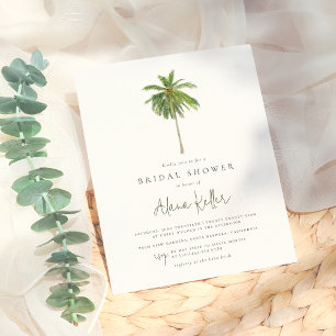 Budget Minimal Palm Tree Tropical Bridal Shower