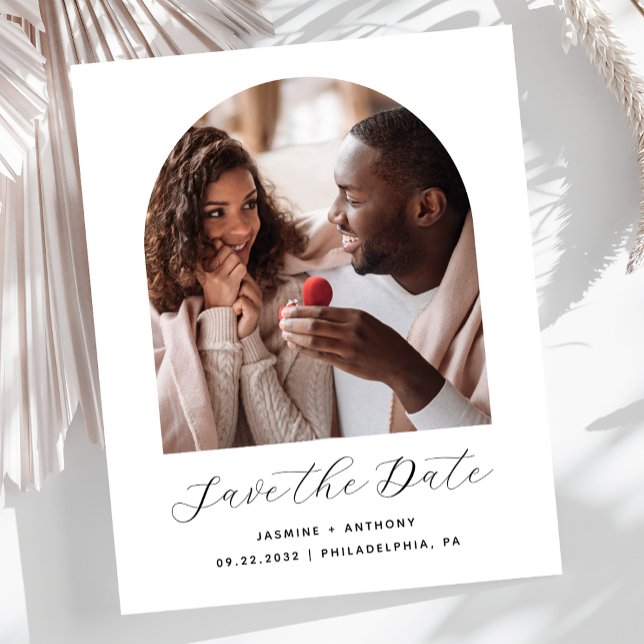 Budget Minimal Photo Arch Script Save the Date (Creator Uploaded)