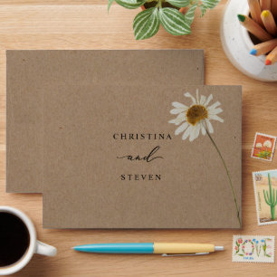 Budget Minimal Rustic Wedding Envelopes
