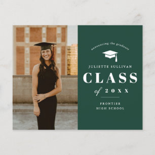 Budget Minimal Type Photo Graduation Announcement