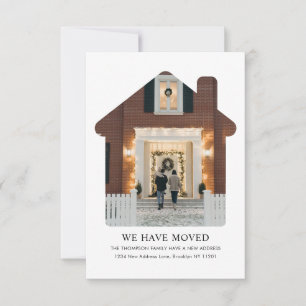 BUDGET Minimal We Have Moved New Home Photo Moving Card