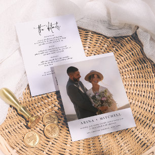 Budget Minimalist All In One QR Code Photo Wedding