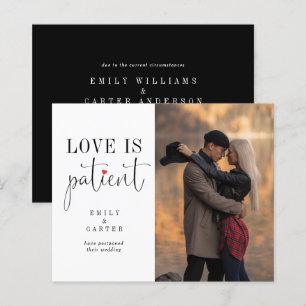 Budget Minimalist Black White Love Is Patient