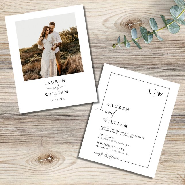 Budget Minimalist Boho Photo Wedding Flyer (Creator Uploaded)