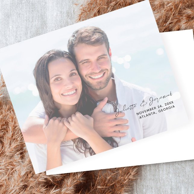 Budget Minimalist Chic Photo H Save the Date 2W (Creator Uploaded)