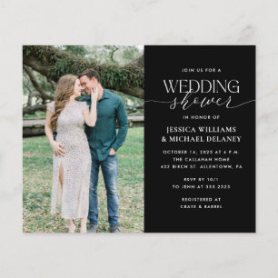 Budget Minimalist Couples Bridal Shower Invitation
