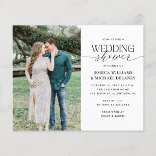Budget Minimalist Couples Shower Invitation