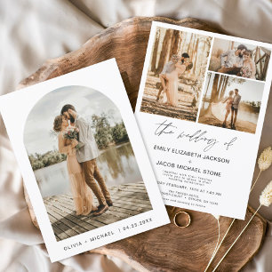Budget Minimalist Elegant Photo Arch Wedding