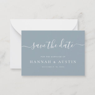 Budget Minimalist Elegant Wedding Save The Date Card