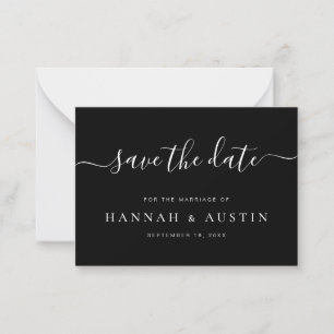 Budget Minimalist Elegant Wedding Save The Date Card