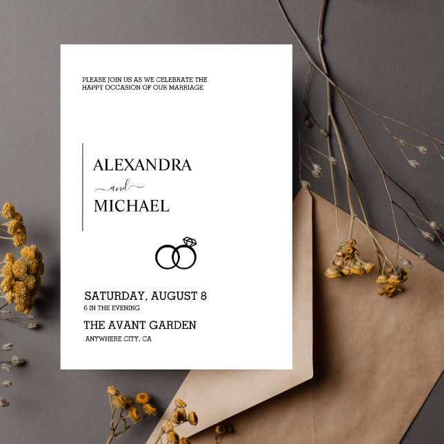 Budget Minimalist Modern Calligraphy Wedding Flyer (Creator Uploaded)
