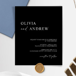 Budget Minimalist & Modern Wedding Invitation