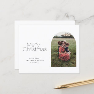 Budget minimalist photo Christmas Holiday Card