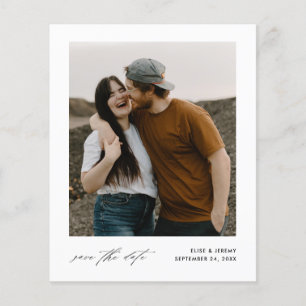 Budget Minimalist Photo Wedding Save the Date Flyer