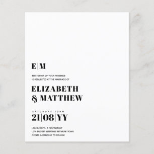 BUDGET Minimalist Plain Typography INVITE - ANY Flyer