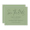 Budget Minimalist Script Sage Green Save The Date