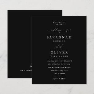 Budget Minimalist Simple Wedding- Black