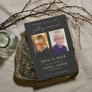 Budget, minimalist these kids are getting married save the date