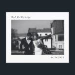 Budget Minimalist Wedding Photo Thank You Card<br><div class="desc">******* THIS IS NOT A STANDARD-SIZE THANK YOU CARD. NO ENVELOPES INCLUDED. FOR CARD STOCK, THICKER CARDS, CHECK OUT OUR COLLECTION FOR NORMAL THANK YOU CARDS AND OTHER MATCHING ITEMS. This flyer does not include envelopes, paper flyer version. Save money on thank you cards with this small invitation. ******* Minimalist...</div>