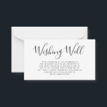 BUDGET Minimalist Wedding Wishing Well Enclosure Card<br><div class="desc">BUDGET Simple Minimalist Wedding Wishing Well Enclosure Note Card</div>
