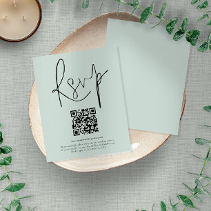 Budget Mint QR Code Script Wedding RSVP