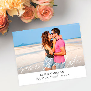 Budget MOD Photo & Calligraphy 4 W Save the Date Flyer