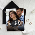 Budget MOD V Photo Bold Save the Date - Darker<br><div class="desc">** SATIN PAPER IS PAPER THIN. UPGRADE THE PAPER FOR A THICKER PAPER. HAS AN OPTION FOR ENVELOPES. *** Save money on invitations with this smaller invitation that has an option for envelopes. Get your guests ready for the amazing wedding with your MOD V Photo Bold Save the Date -...</div>