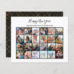 Budget Modern Black Minimalist Photo Holiday Card