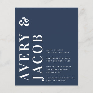 Budget Modern Bold Wedding Invitation