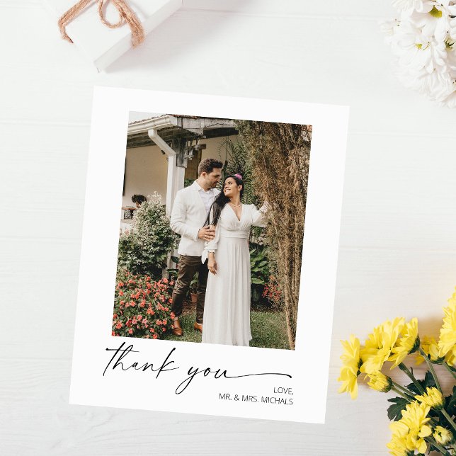 Budget Modern Calligraphy Instan Photo SM Wedding Flyer (Creator Uploaded)