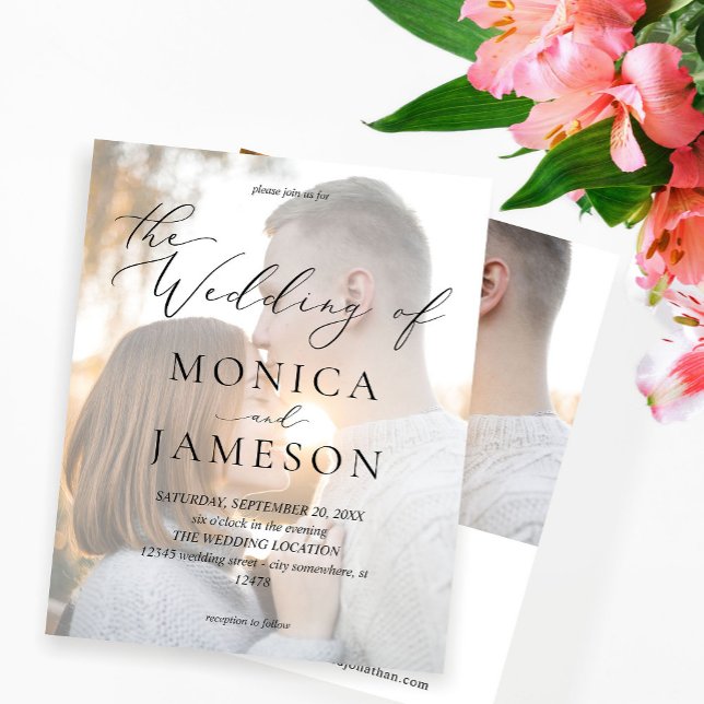 Budget Modern Calligraphy V2 Photo Wedding Flyer (Creator Uploaded)
