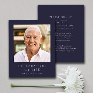 Budget Modern Celebration of Life Invitation