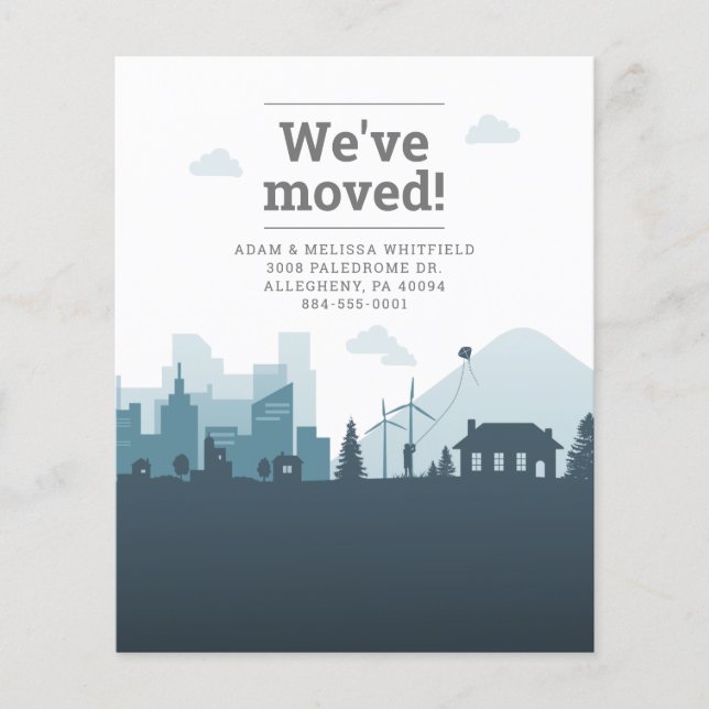 Budget Modern Change of Address We've Moved Moving (Front)