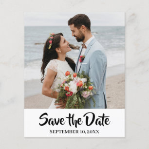 Budget Modern Chic Photo Save The Date Custom Flyer