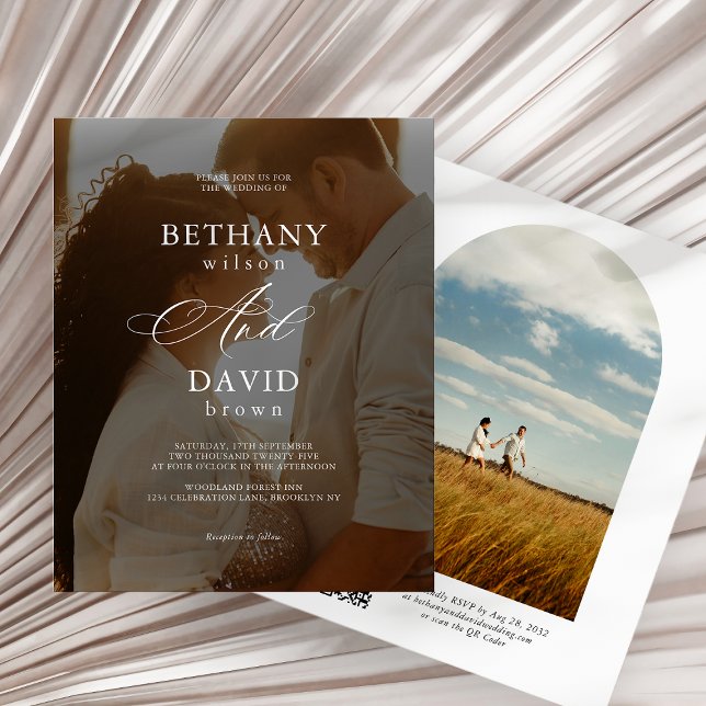 BUDGET Modern Elegant 2 Arch Photo QR Code Wedding (Creator Uploaded)