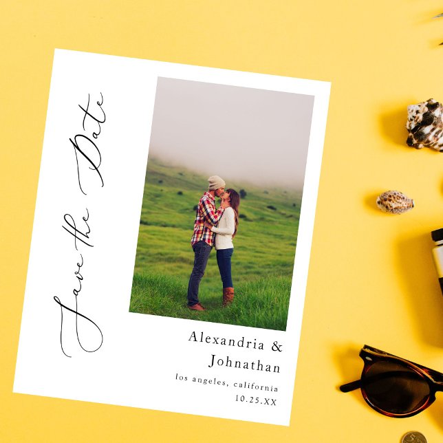 Budget Modern Elegant Photo Save the Dates Flyer (Creator Uploaded)
