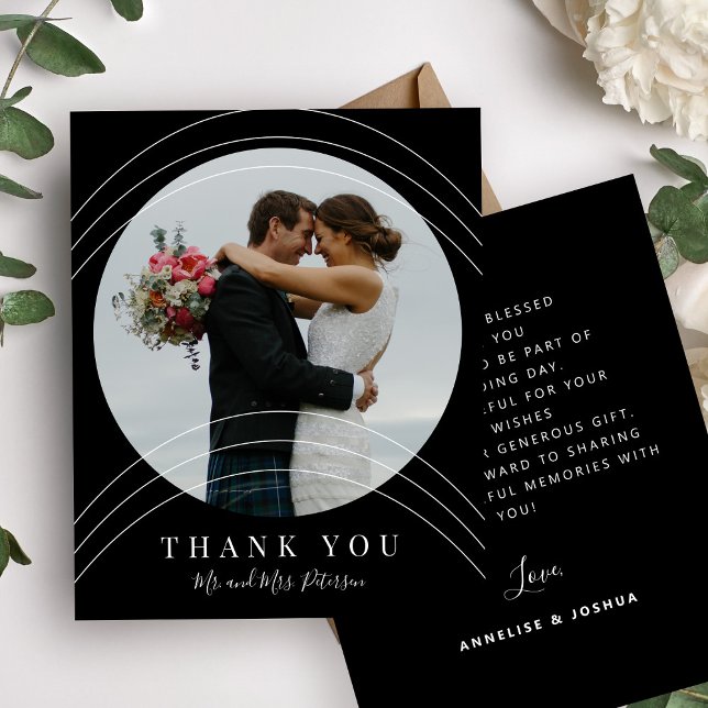 Budget modern elegant photo wedding thank you flye flyer (Creator Uploaded)