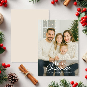 Budget Modern Family Christmas Photo Holiday Card