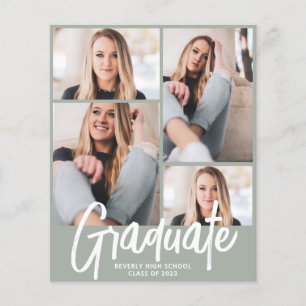 Budget Modern Four Photo Script Graduation Sage