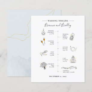 Budget Modern Icons Wedding Itinerary Program