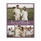 Budget Modern Mauve Photo Wedding Thank You Card