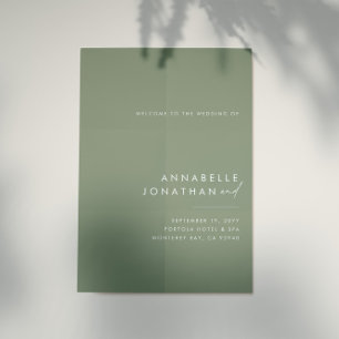 Budget modern minimal elegant sage green poster