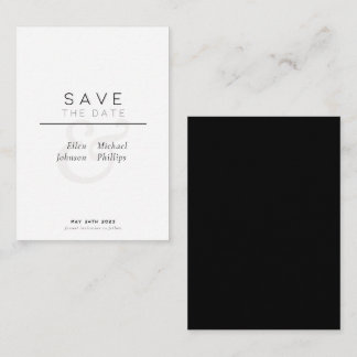 budget modern minimal elegant save the date card