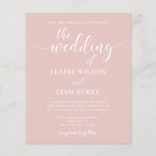 Budget Modern Minimalist Blush Wedding 