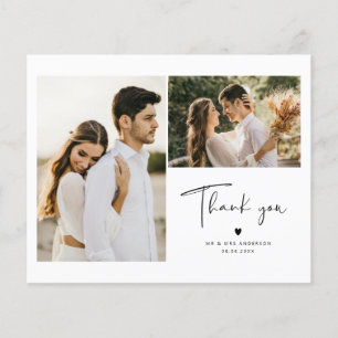 Budget Modern Minimalist Photo Thank You Card