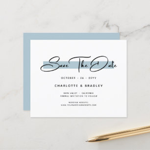 Budget Modern Minimalist Script Save The Date