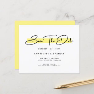 Budget Modern Minimalist Script Save The Date