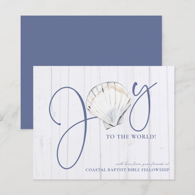 Budget Modern Nautical Christmas Joy Holiday (Front/Back)