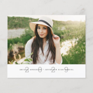 Budget Modern Photo Graduation Party Postcard