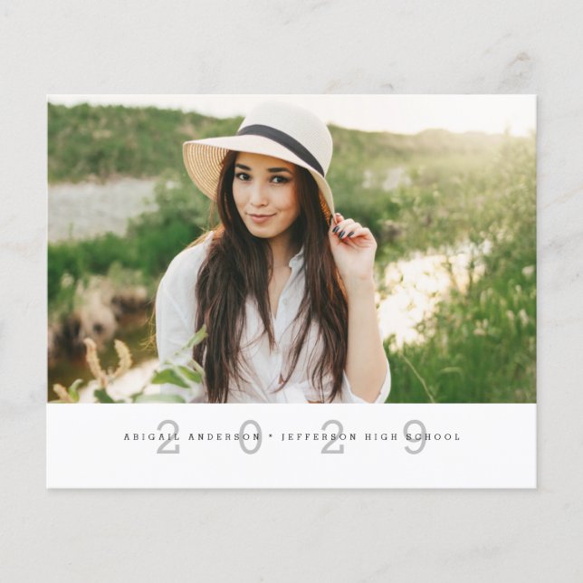 Budget Modern Photo Graduation Party Postcard (Front)